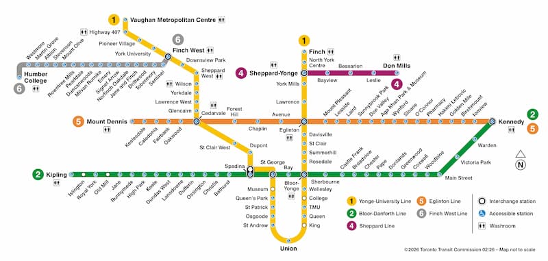 Toronto subway map